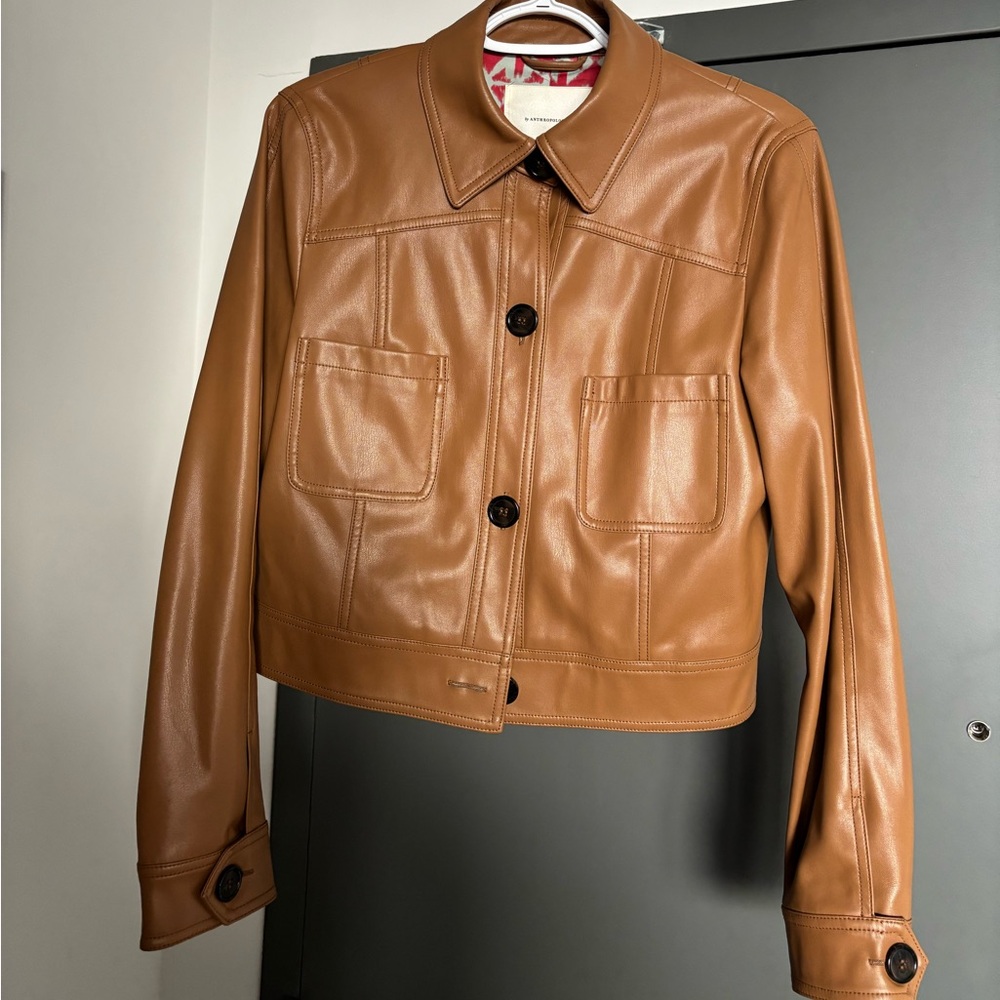 Anthropologie vegan leather jacket